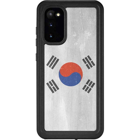 South Korean Flag Distressed Galaxy S20 Waterproof Case